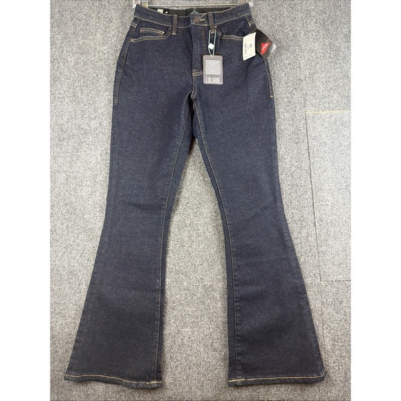 LuLaRoe Pants - LuLaRoe Flare Jeans High Rise Dark Wash Space Blue Denim Size 24 Womens NEW